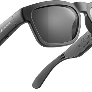 OhO Smart Glasses,Polarized Sunglasses with Bluetooth Speaker,Athletic/Outdoor UV Protection and Voice Control,Unisex (Grey Lens)
