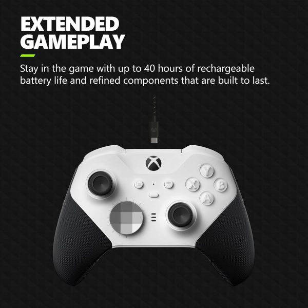 Xbox Elite Series 2 Core Wireless Gaming Controller – White – Xbox Series X|S, Xbox One, Windows PC, Android, and iOS - Image 4