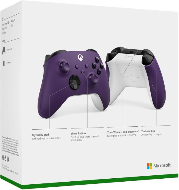 Xbox Wireless Controller Astral Purple - Wireless & Bluetooth Connectivity - New Hybrid D-Pad - New Share Button - Featuring Textured Grip - Easily Pair & Switch Between Devices - Image 12