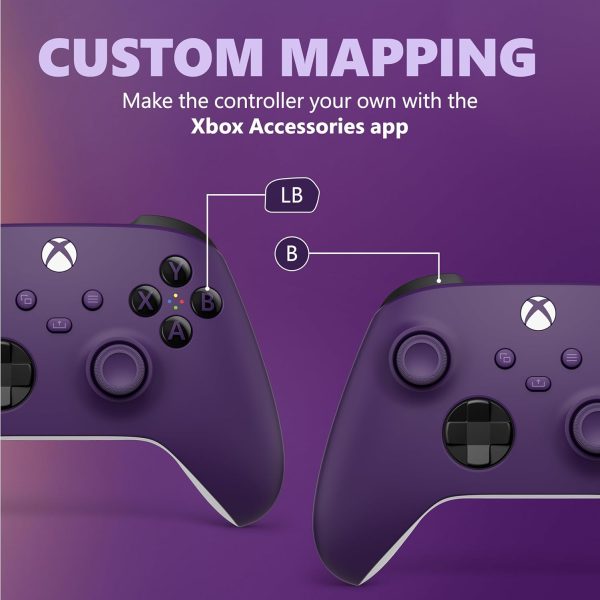 Xbox Wireless Controller Astral Purple - Wireless & Bluetooth Connectivity - New Hybrid D-Pad - New Share Button - Featuring Textured Grip - Easily Pair & Switch Between Devices - Image 4