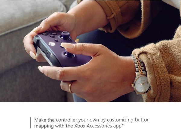 Xbox Wireless Controller Astral Purple - Wireless & Bluetooth Connectivity - New Hybrid D-Pad - New Share Button - Featuring Textured Grip - Easily Pair & Switch Between Devices - Image 7